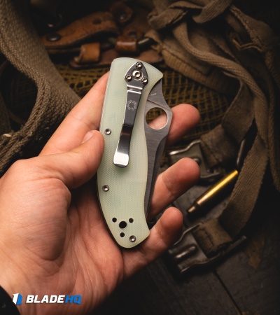 Spyderco Tenacious Tanto Liner Lock Knife Natural G-10 (3.5" Satin) C122GPT